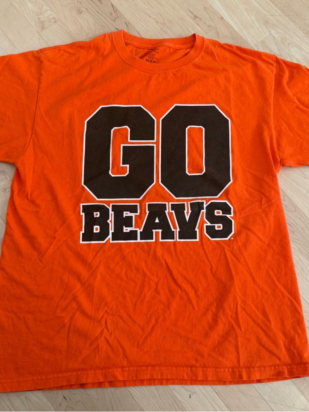 Port and Company Orange “Go Beavs” Oregon State University OSU Large Tee